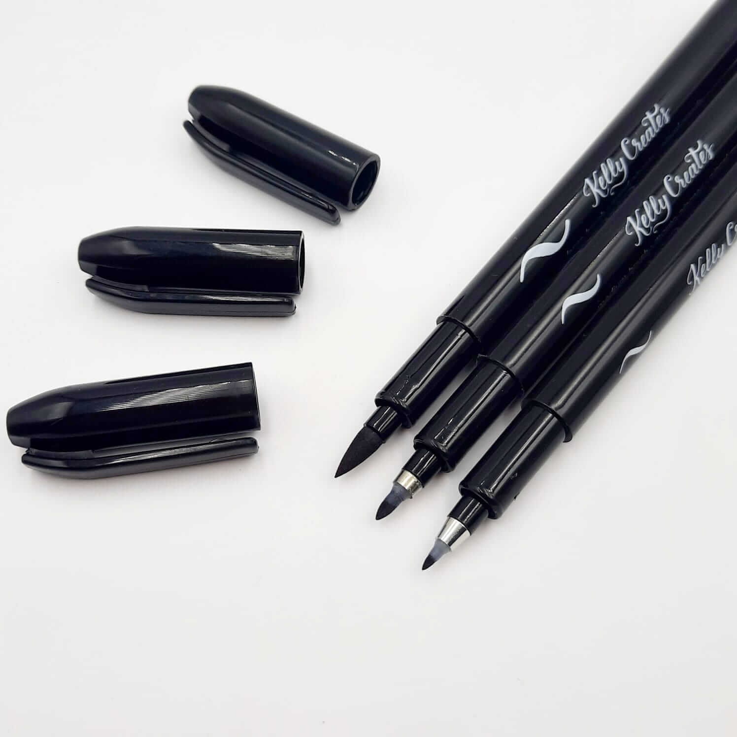 Kelly Creates Black Brush Pen Set 3/Pkg